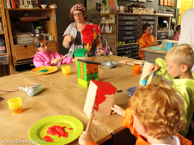 schilderen in een atelier