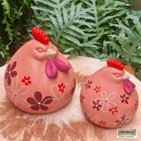 grote kippen beschilderen creatief uitje